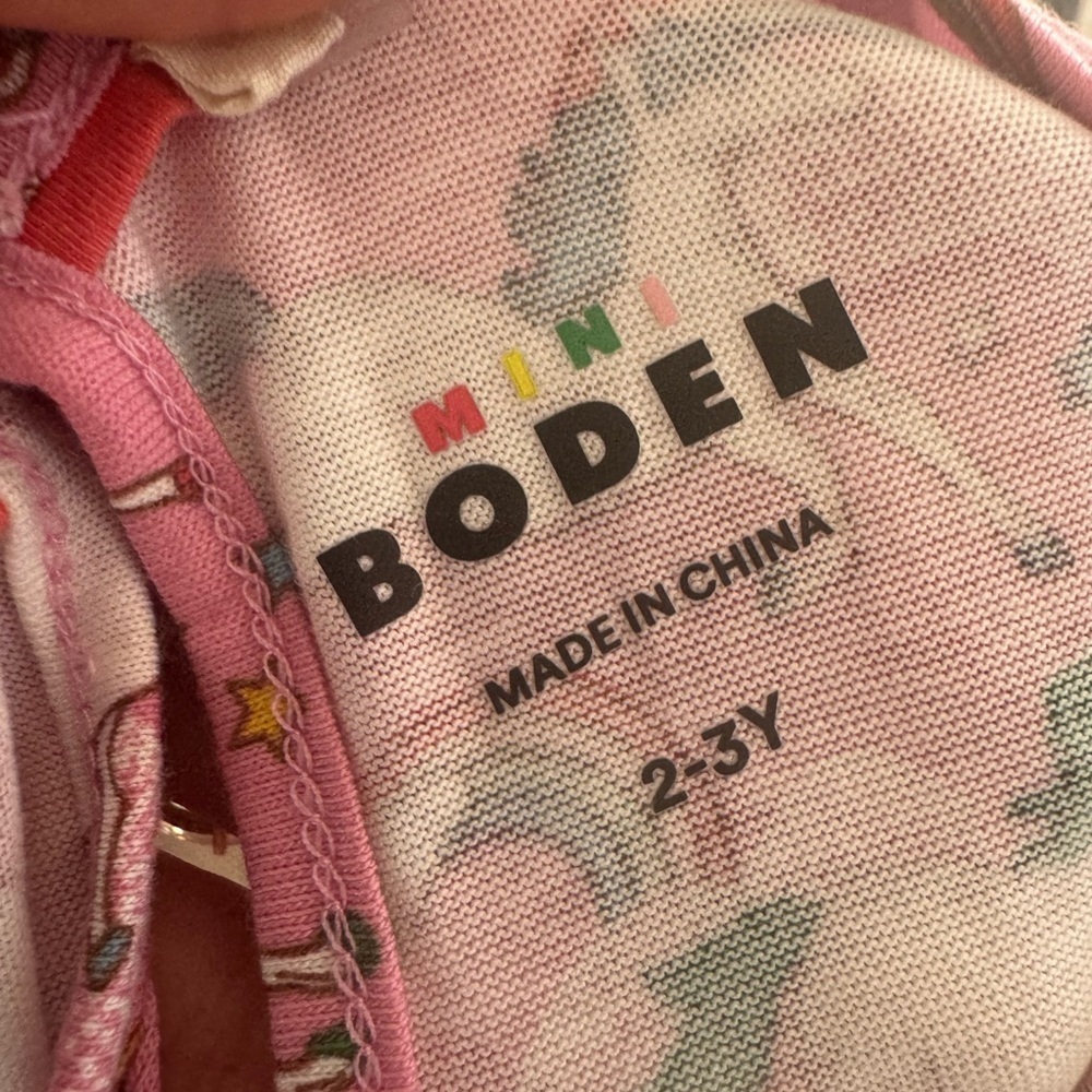 Mini Boden Pink and Green Dress - Picture 4 of 4